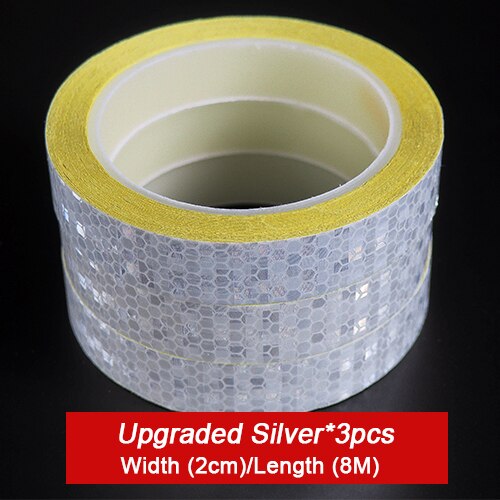 VICTGOAL Bike Stickers Decals Reflective Stickers Strip Bicycle Reflective Tape Sticker Bicycle Wheel Bike Bicycle Accessories: Silver 2cm 3pcs