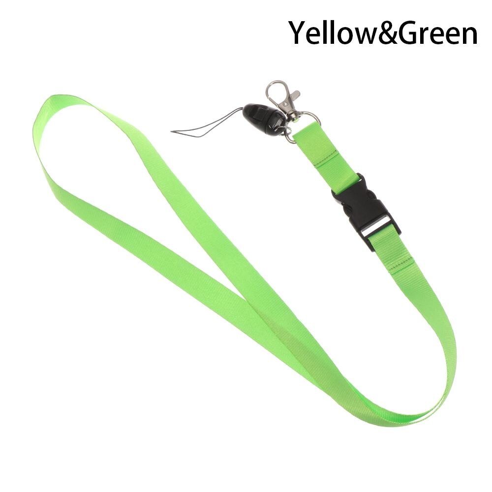Smycz na telefon komórkowy osobowość smycz na szyje śliczne smycze na klucze ID Card Gym paski na telefon USB smycz na identyfikator liny kamery: Yellow-Green-