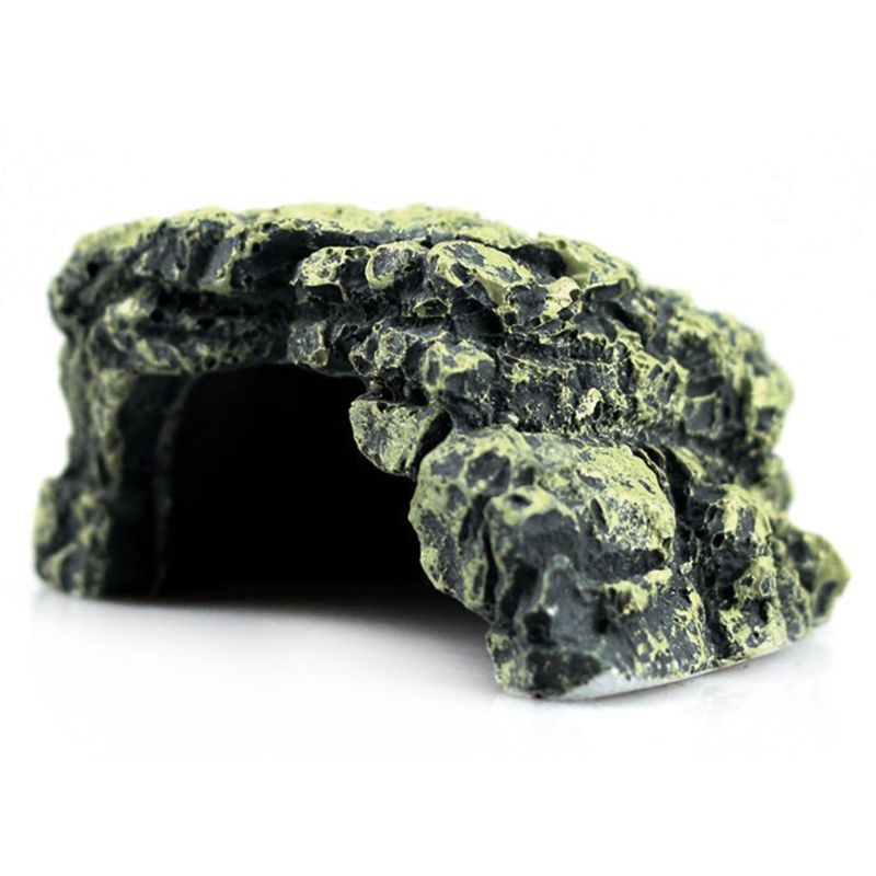 Cueva escondite para acuario, paisajismo del tanque de peces, decoración Vintage para el hogar, refugio de resina para criar gambas, múltiples agujeros