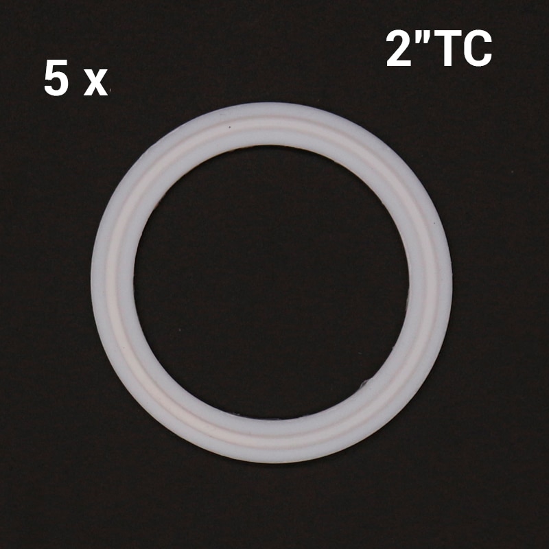 Joint trois-pince en PTFE blanc (téflon) 2 "| Joint 5 pièces/lot de matériel de brasserie de alimentaire à haute température