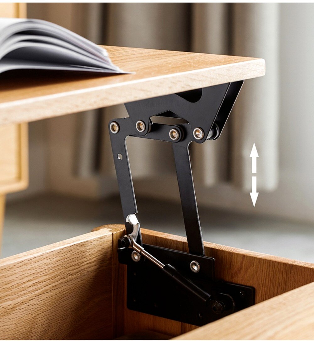 2PCS Folding Hydraulic Coffee Table Hinge Furniture Lifting Top Mechanical Hardware Lifting Table Computer Desk Frame