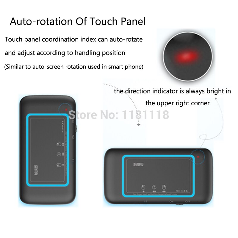 Raspberry Pi H20 Mini Draadloze Toetsenbord Backlight Touchpad, 2.4G Draadloos Toetsenbord