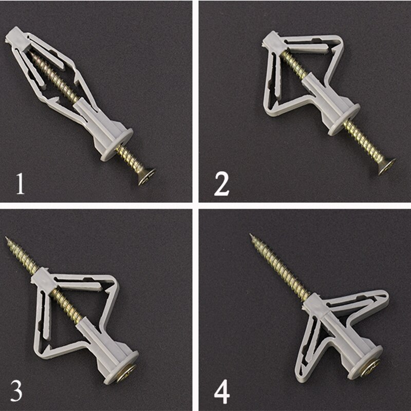 Plaster Board Plastic Expansion Anchor Bolt PortableAirplane Butterfly Shape Expansion Tube Screw Self-tapping Expansion Plug