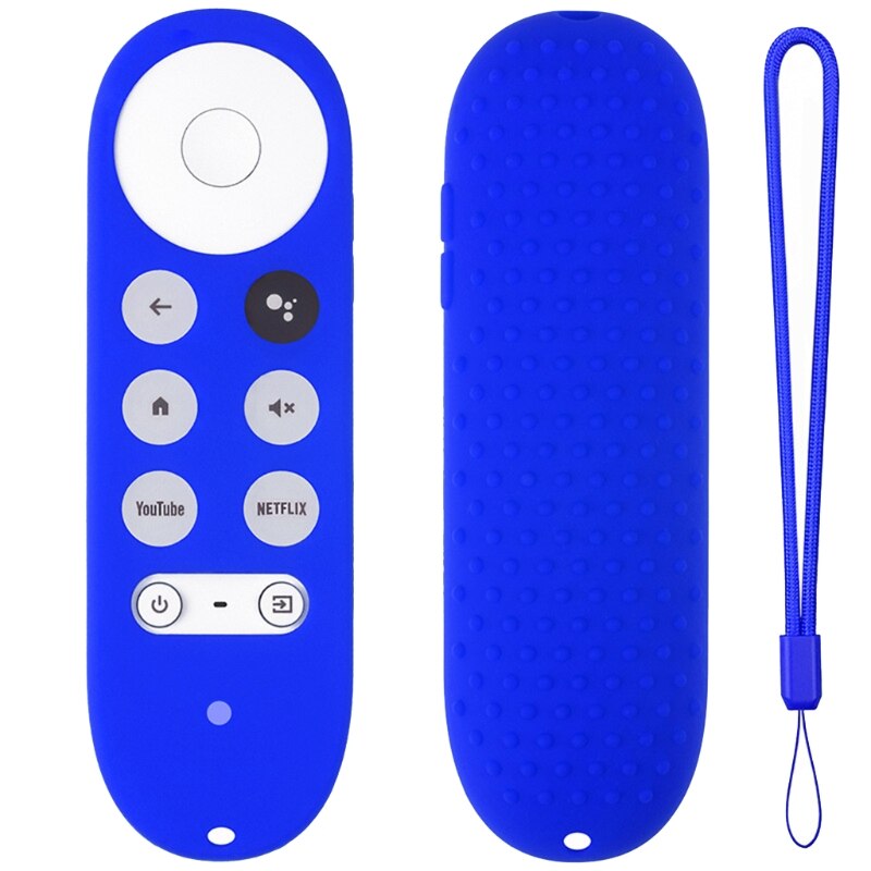 Silicone Case for Chromecast for -Google TV Voice Remote Shockproof Protective Cover for Chromecast Voice Remote: blue