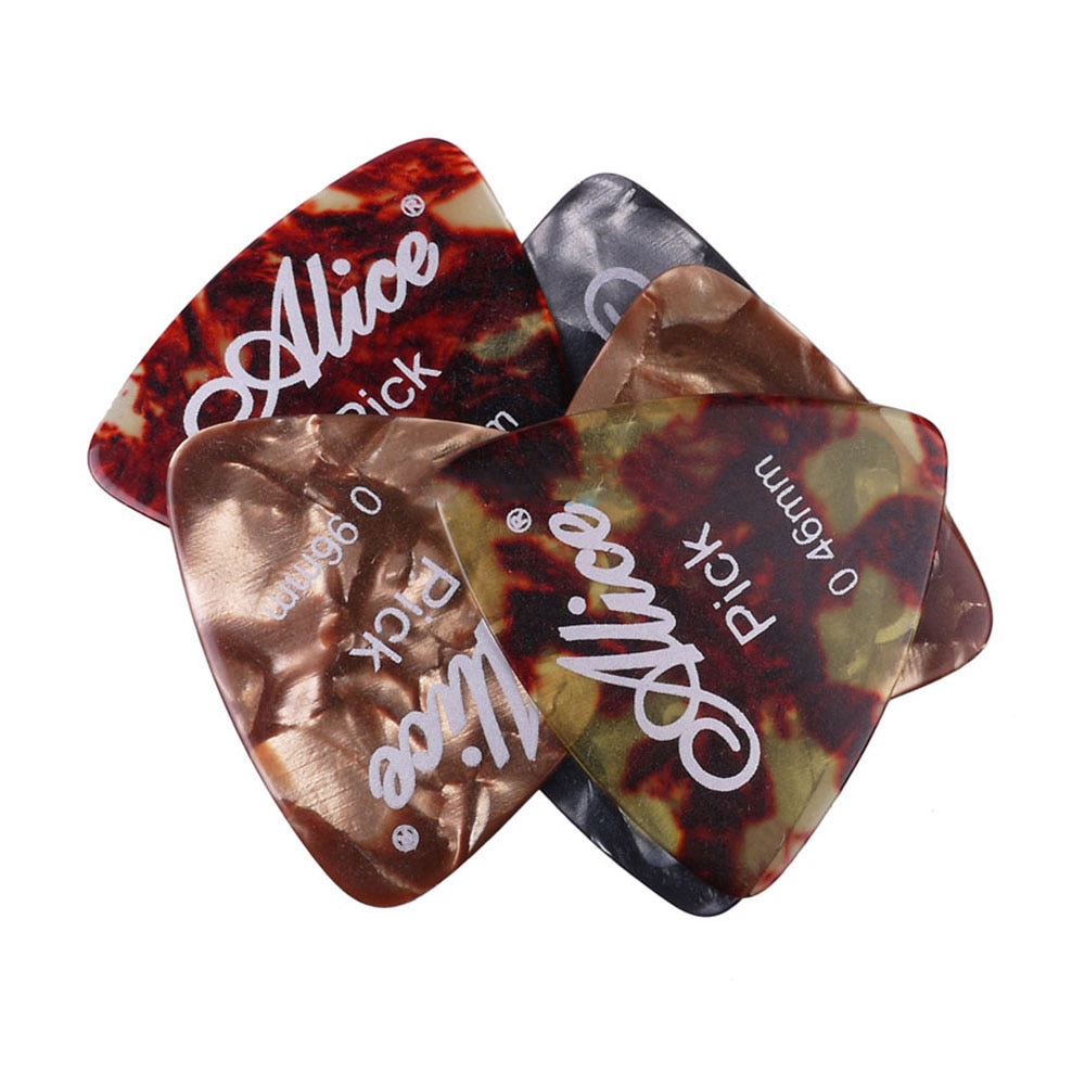 15 sztuk Alice celuloid trójkąt kostki robić gitary plektrony mediator 0.46 0.71 0.96 grubość dla akustyczne akcesoria gitarowe elektryczne