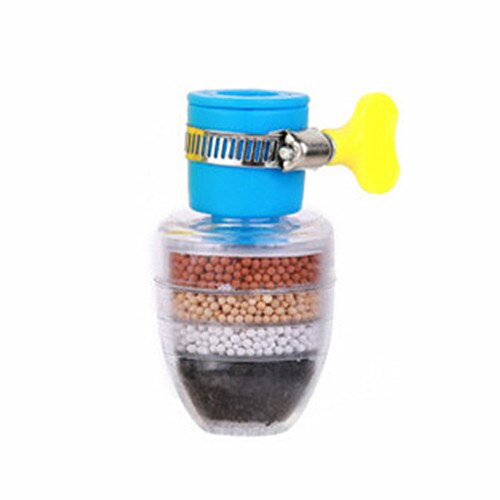 5-Lagen Waterzuiveraar Kraan Filter Waterbesparing Keuken Kraan Waskolf Actieve Kool Filtratie Douchekop Nozzle Cleaning Filters: Blauw