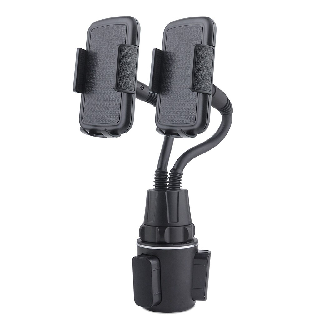 Portavasos de coche para teléfono móvil, soporte de altura de ángulo ajustable de 360 grados para iphone y Samsung de 3,5-6,7 pulgadas