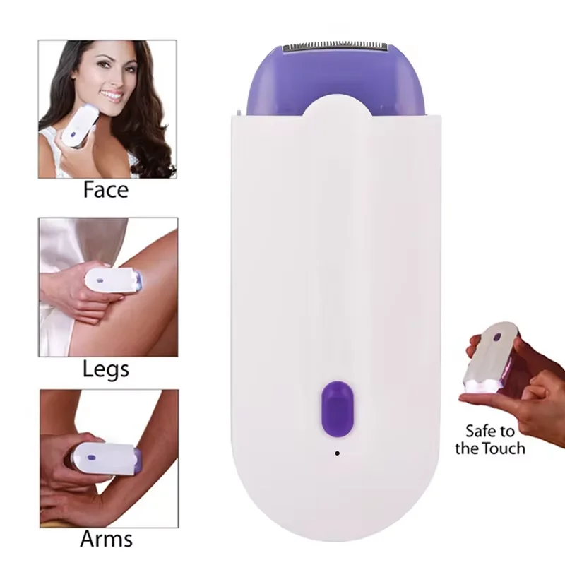 Elektrisk epilator elektrisk rakapparat rakhyvel mini uppladdningsbar borttagning smärtfri hårborttagning ansiktsepilator för ansiktet kropp