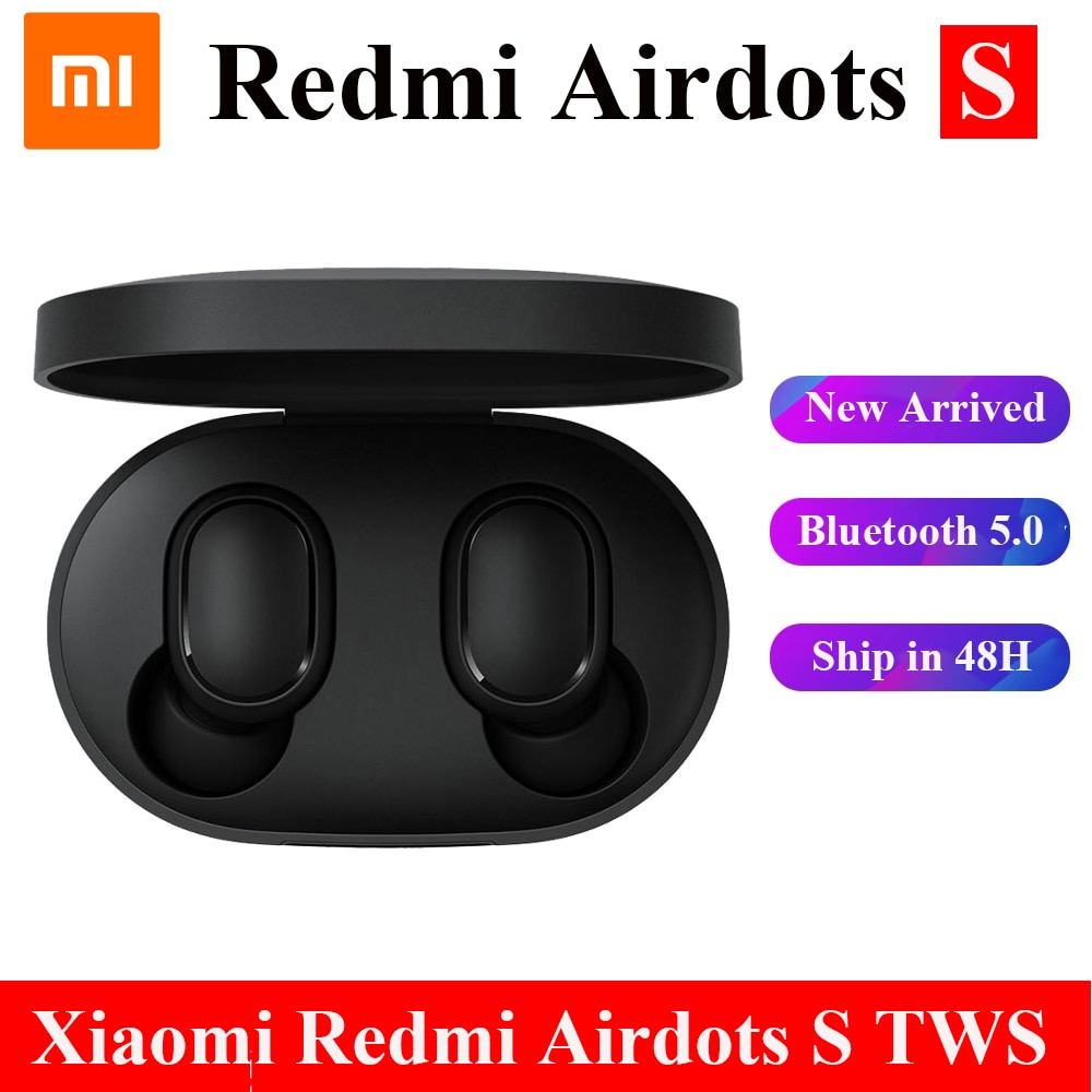 Original Redmi Xiaomi Airdots S Bluetooth 5.0 Earphones TWS Redmi Airdots 2 Wireless Earphone AI Control Headset Noise Reduction