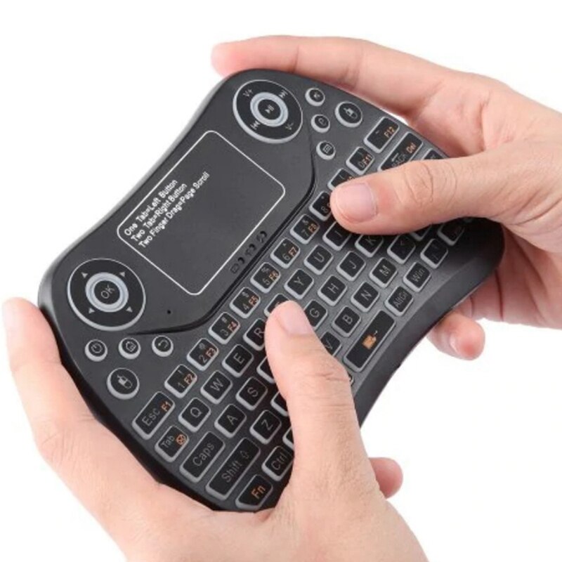 VIBOTON Mini Wireless Keyboard with Touchpad Rechargeable Fly Air Mouse 2.4GHz Smart Game Keyboard for TV PC Case