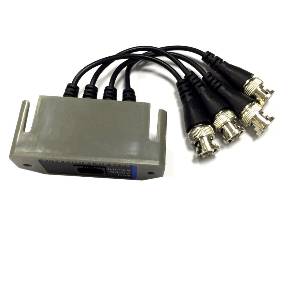 Transceptor de vídeo Balun BNC a UTP RJ45 CCTV, 4CH HD, pasivo, por pares trenzados