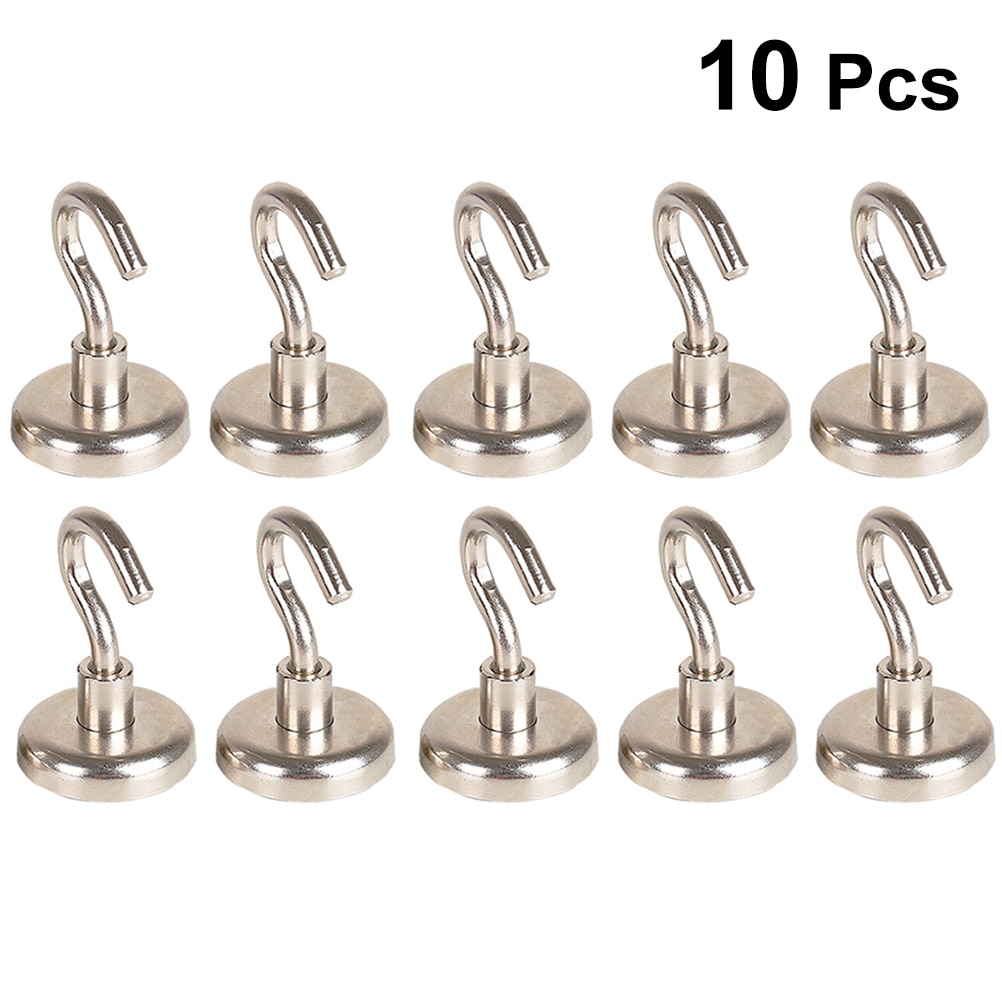 10 stuks magnetische haken neodymium sterke magneethaken sleutel jas beker hanger voor keuken kantoor garage thuis