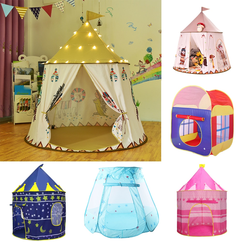 Kid Tent House Cartoon Chicken Kids Hang Flag Tent Baby Play House Princess Castle Hang Flag Children Tent Play Base