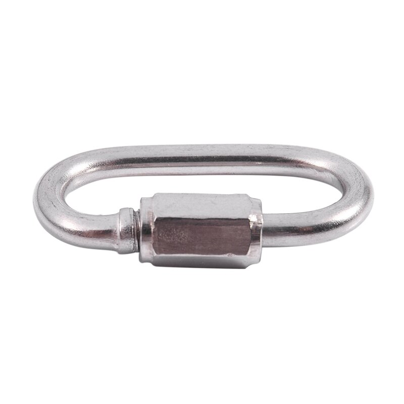 Stainless Steel Screw Gate Rock Lock Climbing Gear Carabiner 4MM