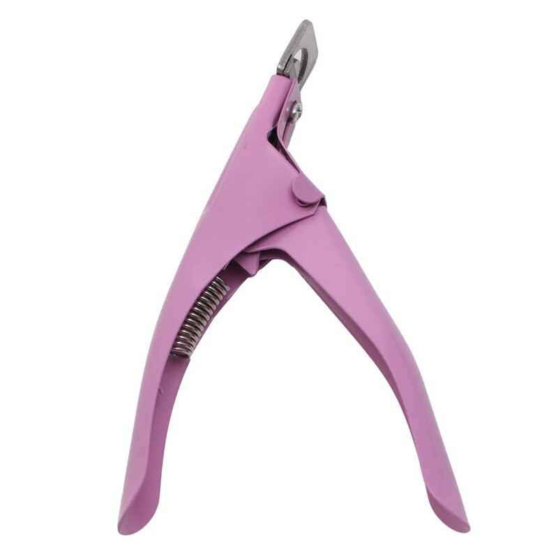 Professionele Roestvrij Staal Manicure Cutter Clipper Tool Acryl Uv Valse Nep Nagels Tips Manicure Trimmer Schaar Gereedschap: Roze