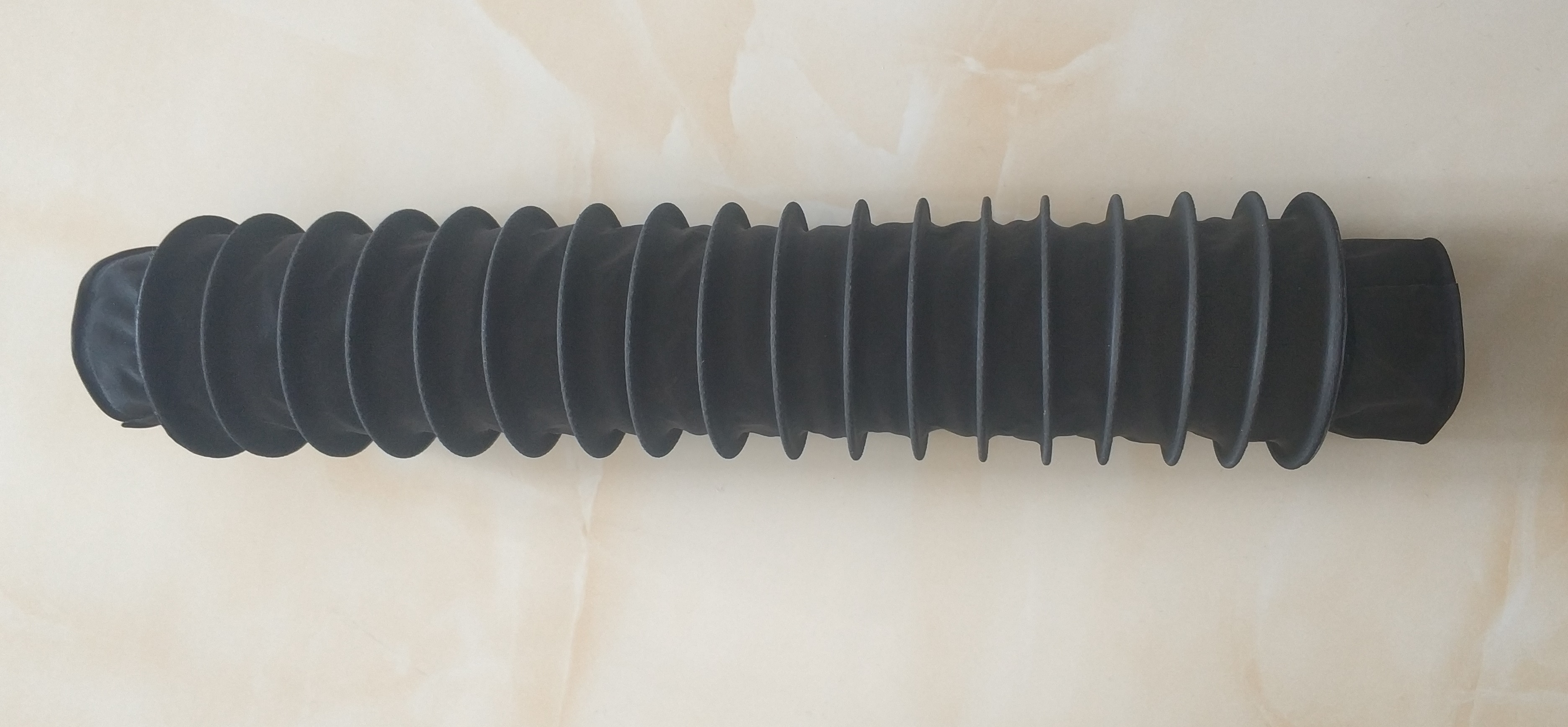 Soufflet de protection circulaire rond pour vis à billes, diamètre intérieur 42mm x Lmax 370mm