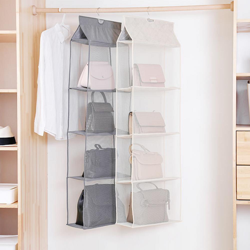 Storage Bag Collapsible Dust-proof Non Woven Fabric Cube Vertical Handbag Hanging Organizer Home Supplies органайзер organizador