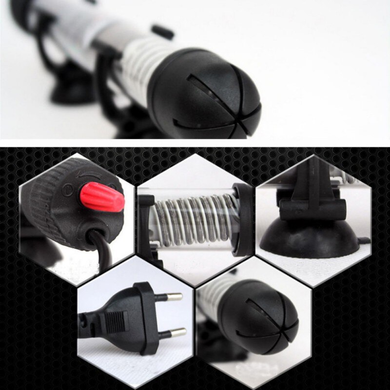 Calentador térmico de inmersión para pecera de vidrio con varilla calefactora para mascotas ee.uu., enchufe europeo para acuario 25 W/50 W/100 W/200 W/300 W #1