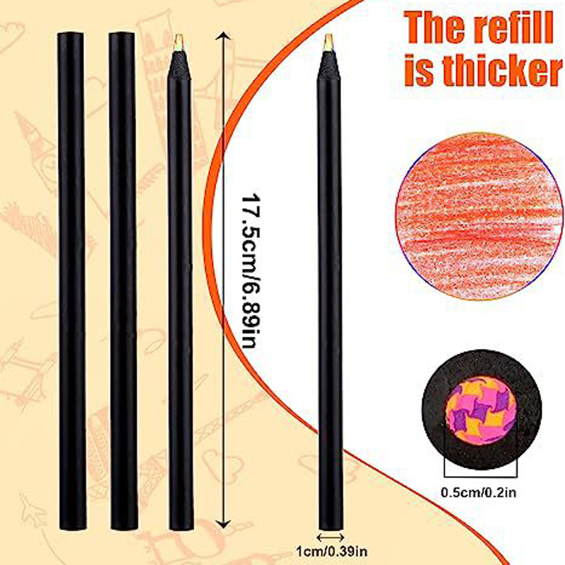 8 stk. regnbueblyanter, fargeblyanter til voksne, , 8 farger flerfargede blyanter til kunstmateriell, tegning, fargelegging, skissering