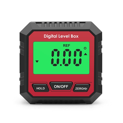 Transportador de nivel Digital, Inclinómetro de 4*90 °, Base magnética, medidor de ángulo Digital con retroiluminación, probador de nivel, herramientas de medición,:  red A