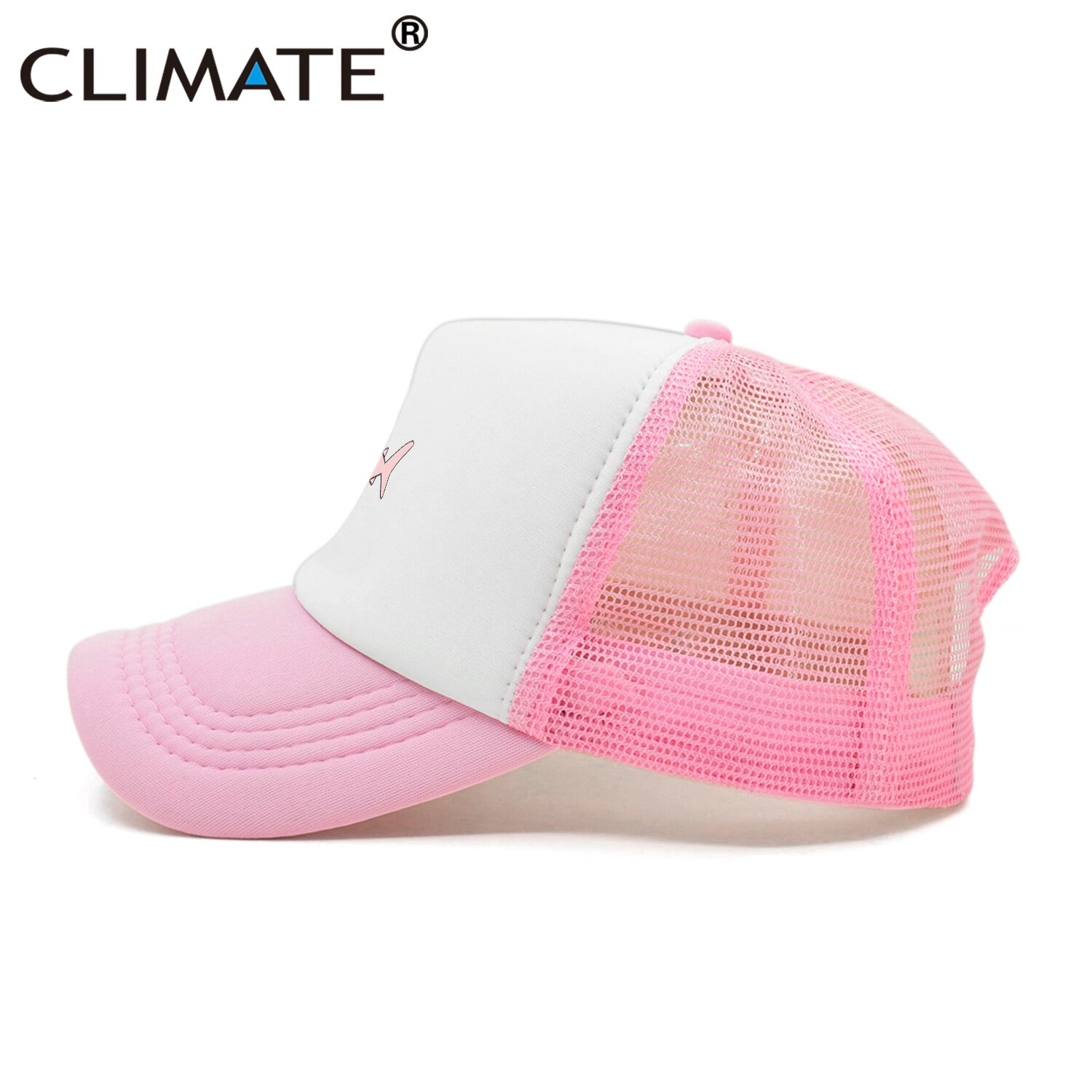 Cappello da camionista squalo rosa clima cappello cappello da spiaggia squalo rosa protezione squalo Hip Hop cappello estivo a rete fresco cappello per uomo donna