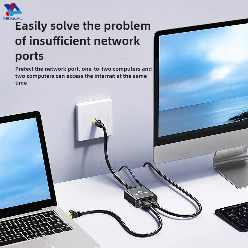 Switch gigabit ethernet  rj45 splitter lan adattatore di estensione gigabit 1000 mbps connettore di rete 1 a 2 per pc laptop tv box router