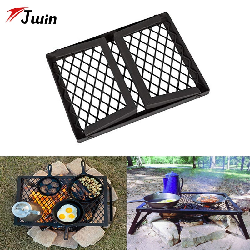 RiToEasysports Camping Grill Gate Opvouwbare Grill Kampvuur Grillrooster voor Camping BBQ