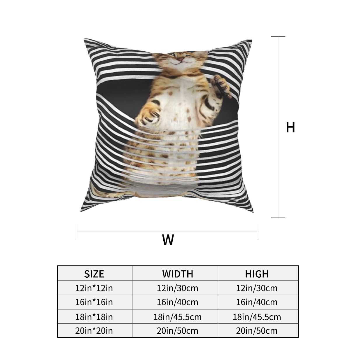 Leuke Kat Kitty Kussen Woondecoratie Kussenhoes Sierkussen Voor Thuis Polyester Dubbelzijdig Printen Casual