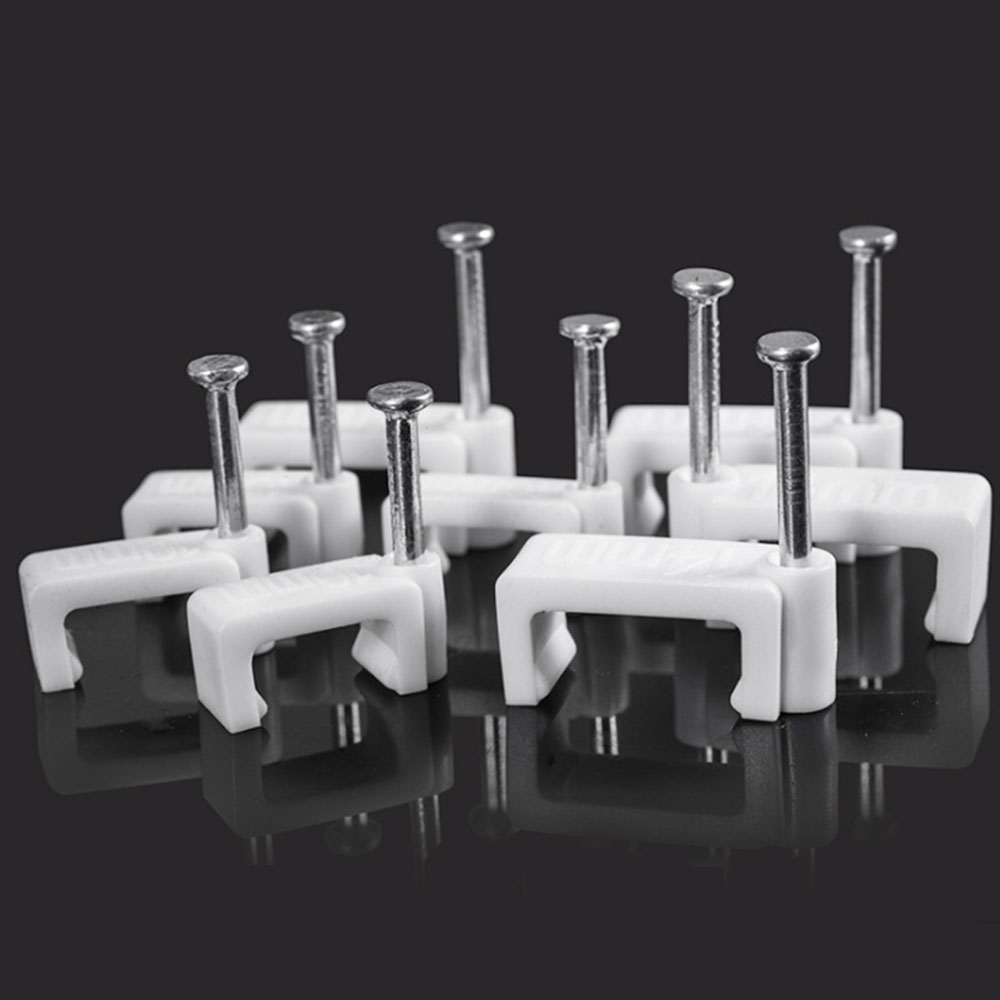 Flat Wire Cable Clip Buckle Plastic Nail Clip 5/6/7/8/9/10/12/14mm Cable Fix Fastener Holder