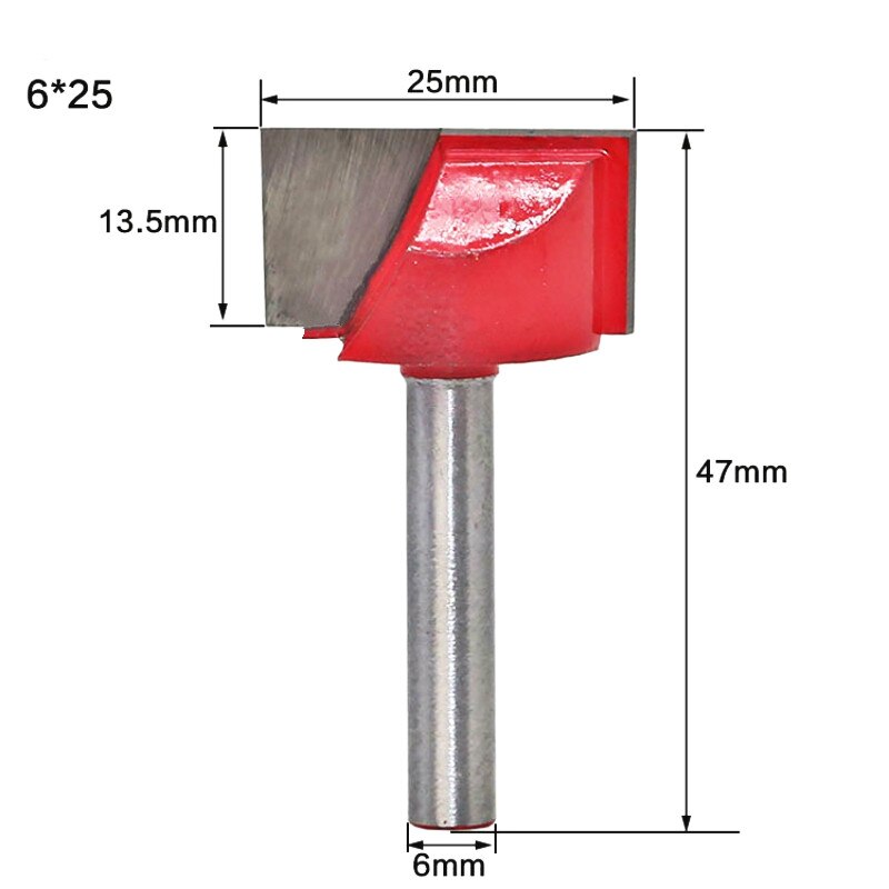 1Pc 10/13/16/18/20/22/25/30/32mm Surface Planing Wood Milling Router Bits Bottom Cleaning Wood Cutting Router Bit