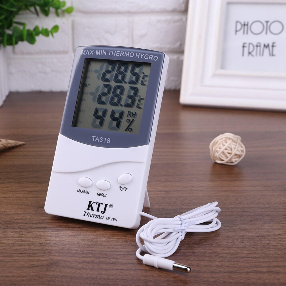Indoor Outdoor Digital LCD Thermometer Hygrometer Temperature -50 to 70 Centigrade Termometros Digitales 12.5 x 7.0 x 1.92cm