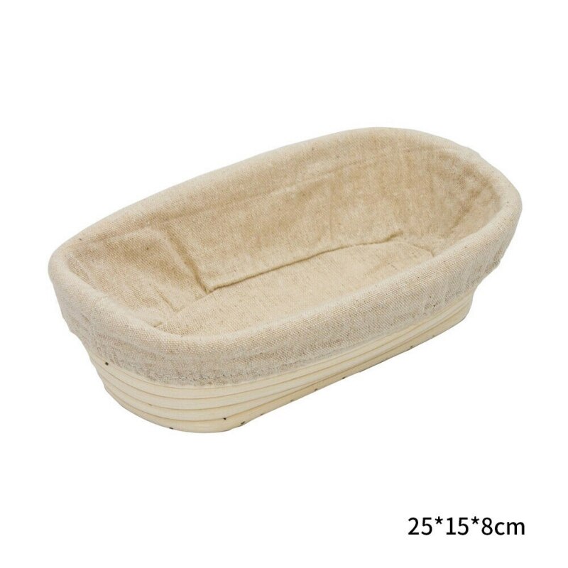 Oval Dough Banneton Brotform Dougn Rattan Bread Proofing Proving Baskets Fermentation Wicker Basket Kitchen Supplies: 25X15X8cm
