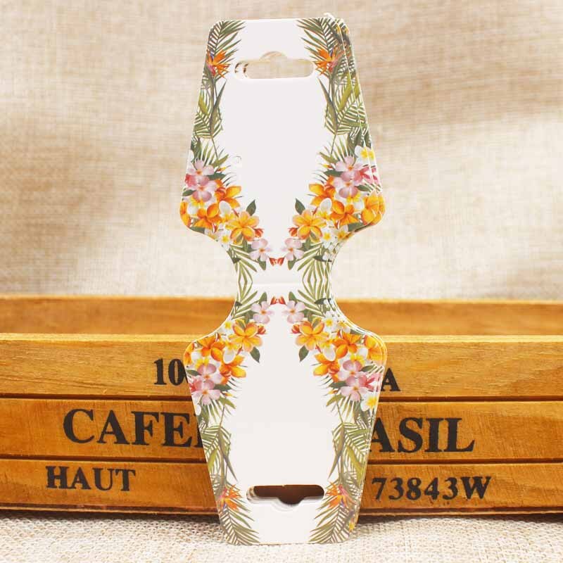 200pcs 4.5x12.0cm flower pattern Cards Printing Jewelry Necklace Bracelet Hang Tag Jewelry Display Cards Label Tag: card same as pic6