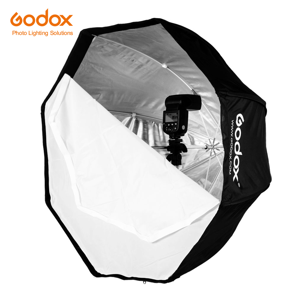 Godox 120 cm/47.2in octógono portátil Softbox Reflector suave paraguas Brolly para Flash estroboscópico de estudio