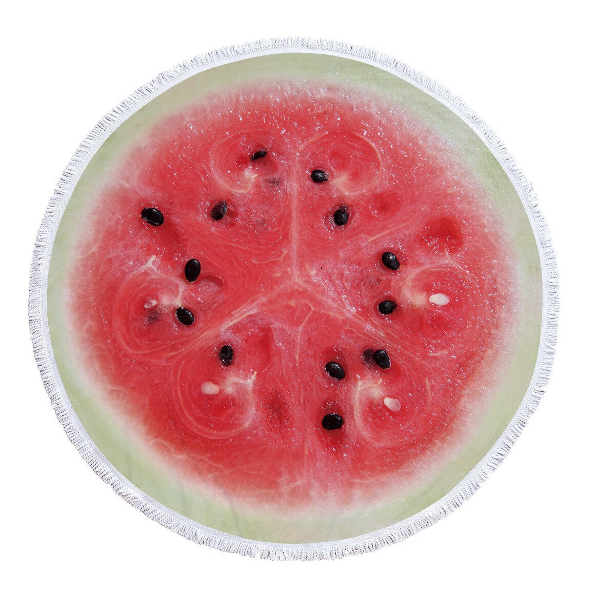 Sommer pitaya vandmelon mikrofiber trykt stort rundt badehåndklæde sommerhåndklædetæppe serviette de plage: 03