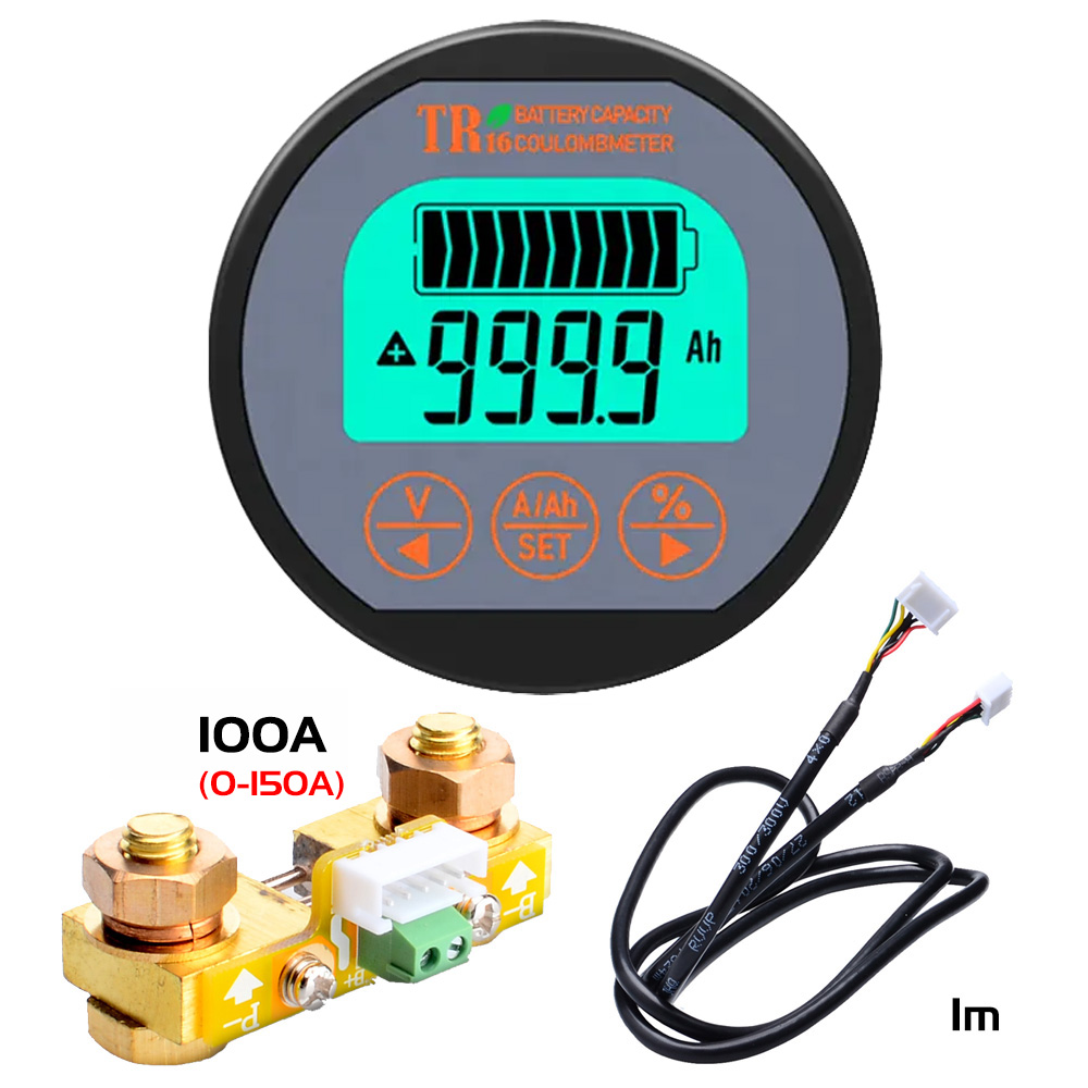 Coulomètre de test de capacité de batterie de haute précision, 50a/100a/350a, pour Pb li-lon LiFePo NiMH Nicd Pe types de batteries TR16: 80V 100A