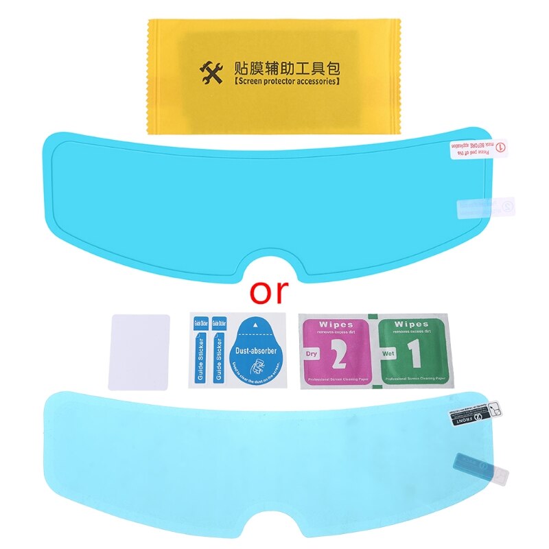 Rainproof Motorcycle Helmet Lens Film Protective Clear Visor Shield Sticker R3MD: Default Title