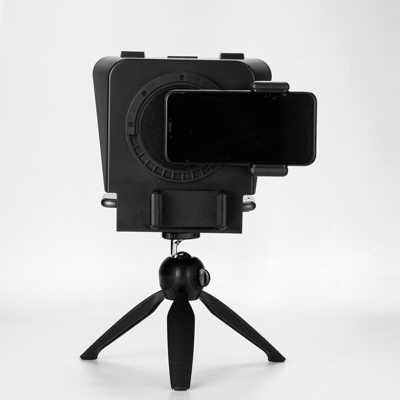 Portable Mobile Teleprompter Interview Speech with Remote Control for iPhone 12 11 X Samsung S20 Tablet DSLR Camera