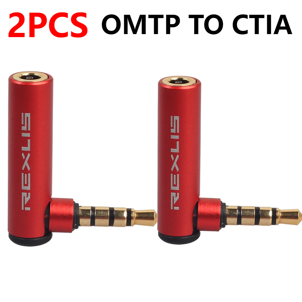 90 Degree Headphone Audio Microphone Jack Stereo Plug Connector 3.5mm Male to Female Right Angled Adapter Converter for REXUS