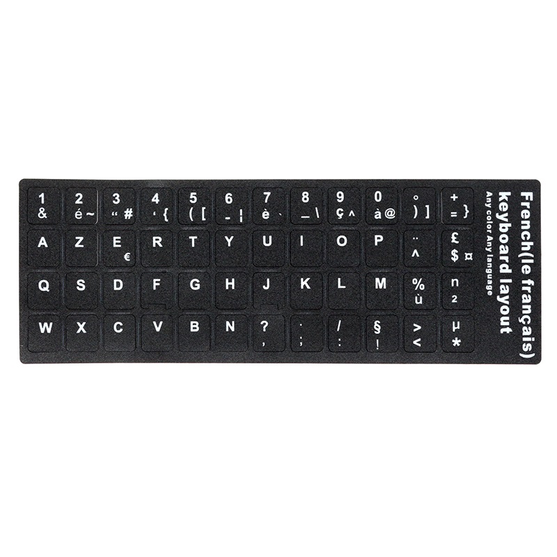 SR Standard Waterproof Russian French Arabic Korean Burmese Keyboard Stickers Layout With Button Letters Alphabet For PC: FrenchGrind Arenaceo