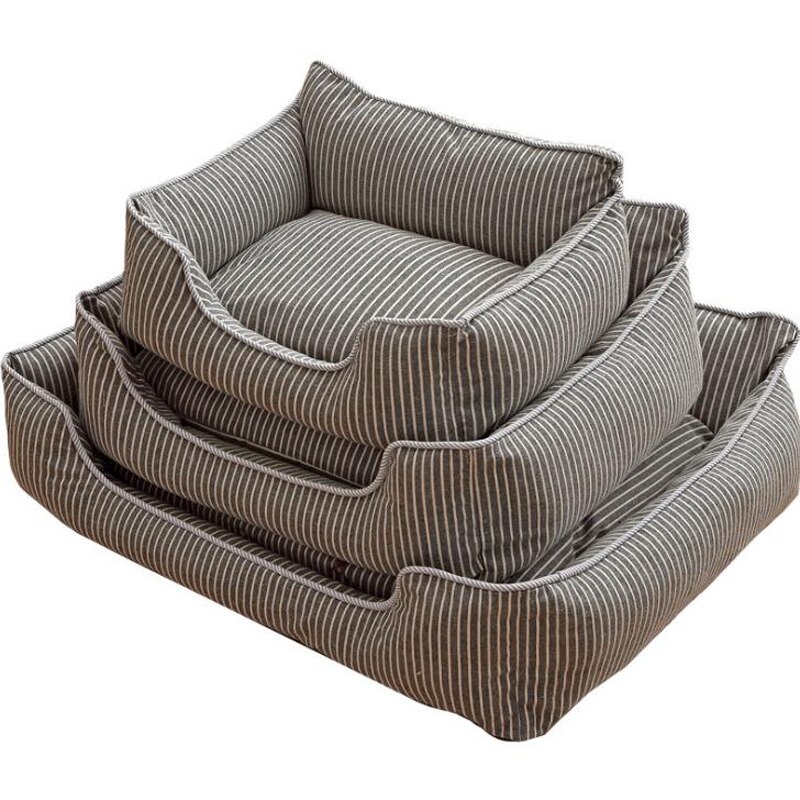 Luksus katte hunde liggestole sofaer stribet kæledyr sofa aftagelige madras tæpper anti fugt vaskbare kæledyr produkter til alle årstider