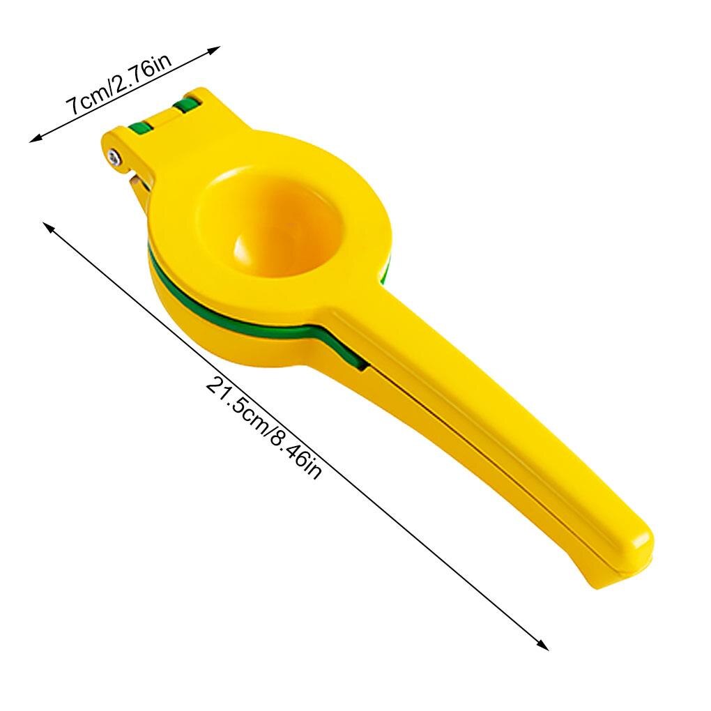 Portable Aluminum Alloy Lemon Squeezer 2 Layers Handheld Anti Rust Manual Fruit Citrus Press Juicer DIY Fruit Juicer Tool: Yellow