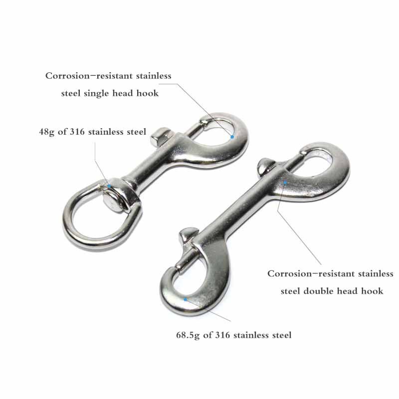 100mm Carabiner Snap Hook Stainless Steel Carbine Hook Spring Hook Spring Clip Marine Hardware Rigging Hardwarev Diving Clips