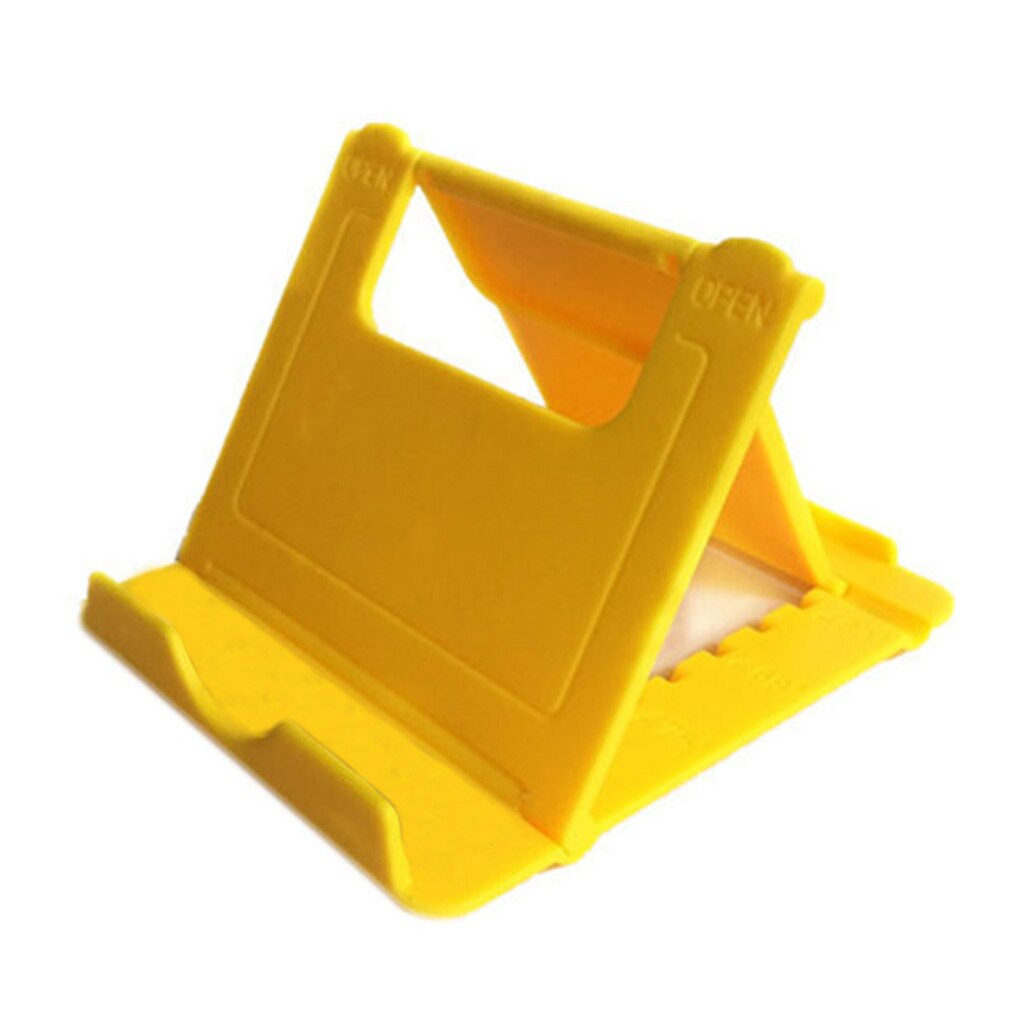 Soporte ajustable para Tablet de ángulo múltiple, soporte plegable para teléfono móvil, soporte Universal de escritorio de plástico para teléfono: yellow