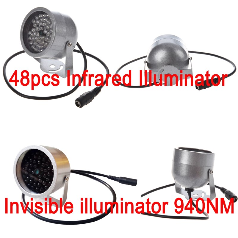 Invisible illuminator 940NM infrared 60 Degree 48 LED IR Lights for Night Vision CCTV Security 940nm IR Camera Fill light