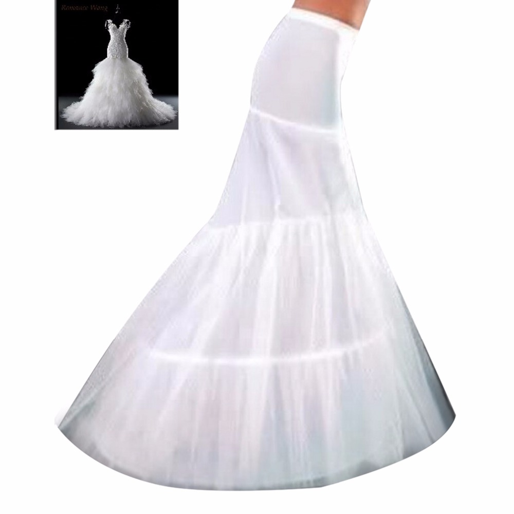 Antifast bryllupstilbehør havfrue underkjoler lengde 95 cm underskjørt crinoline brudetyll størrelse 12 usa på lager