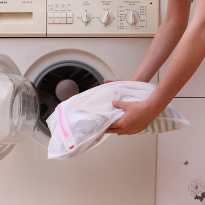 1pc 3 størrelser vaskepose lynlås mesh vaskeposer til undertøj bh sokker vaskemaskine tøj beskyttelsesnet taske