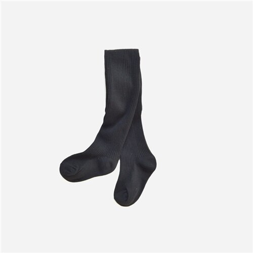 Juríadka meia-calça infantil feminina de algodão, meia-calça feminina de malha macia e sólida para bebê, branca e preta apertada, primavera e outono: S for 1-3Years / Preto