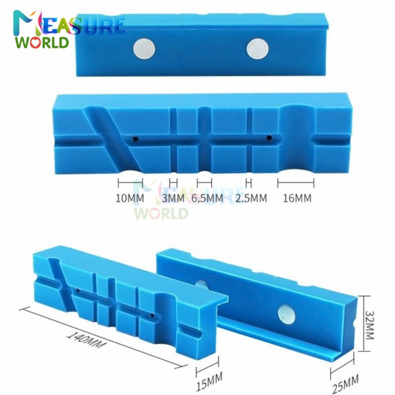 Multipurpose Aluminum Vise Soft Jaws, Magnetic Vice Jaws Pads, Rubber Vise Jaw Protectors Use on any Metal Bench Vise