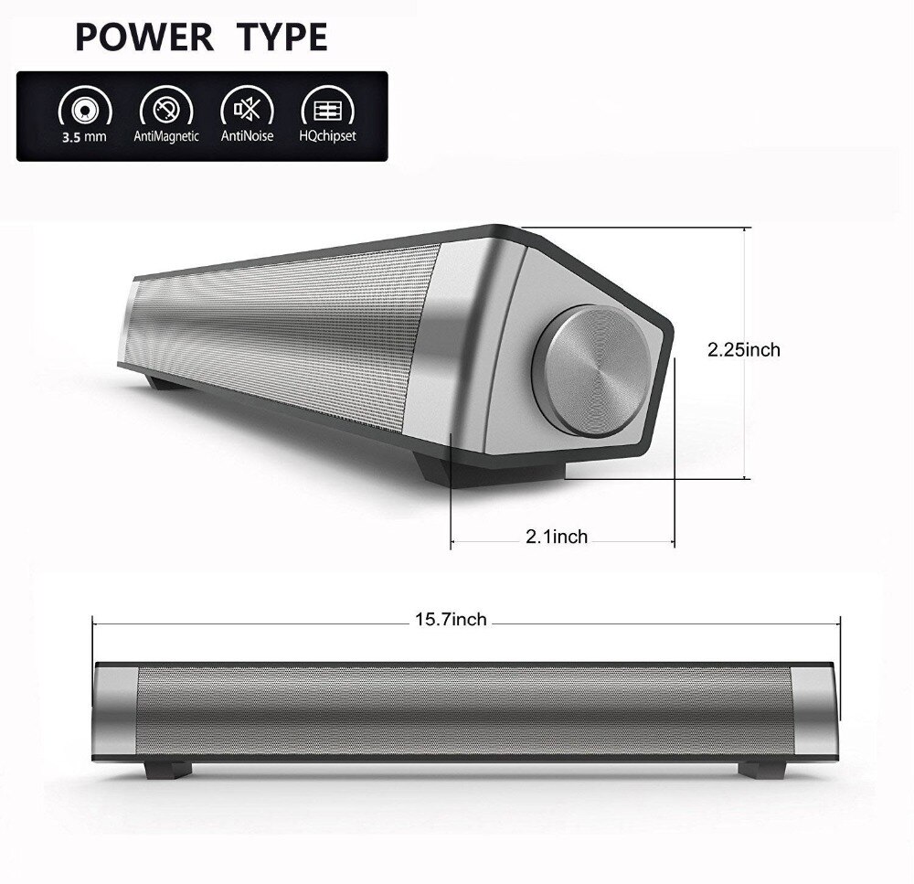 Rsionch głośnik komputerowy przenośny Soundbar z Bluetooth głośniki LP08 wsparcie MP3 karty TF wejście AUX ręcznie bezpłatnej rozmowy funkcja robić telewizora